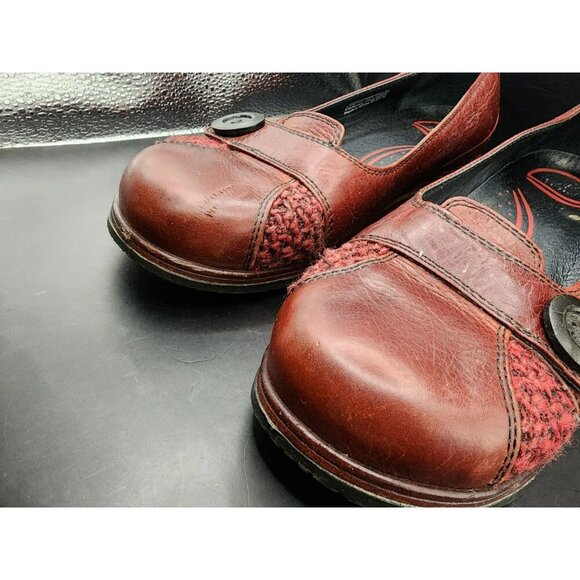 DANSKO Size 8 Burgundy Red PAM SLIP-ON LOAFER EU 38 Wedge Shoes - Picture 3 of 9